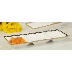 Certified International Regency 3 Section Tray Gold