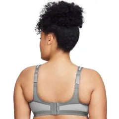 Glamorise Womens High Impact Wonderwire Sports Underwire Bra 9066 Gray
