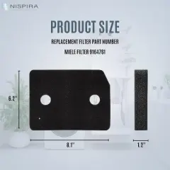 Nispira 9164761 Plinth Filter Replacement Compatible With Miele T1 Heat Pump Tumble Dryers TMB540WP TKS850WP TKG840WP TKS650WP TKB150WP, 4 Packs