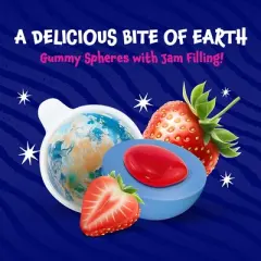 Funtasty Earth Planet Gummy Balls Candy - Strawberry Jam Center, 19-Ounce Jar (30 Count)