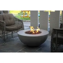 Roca 34" Outdoor Fire Pit Propane Table Backyard Patio Heater - Elementi