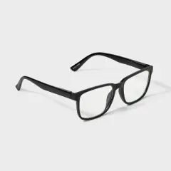 Men's Matte Plastic Rectangle Blue Light Filtering Glasses - Original Use&trade; Black