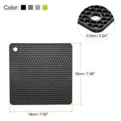 Unique Bargains Silicone Heat Resistant Trivet Mats 4 Pcs