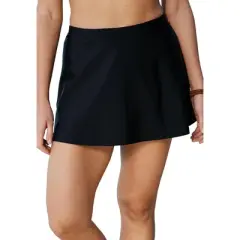 Swim 365 Women&rsquo;s Plus Size A-Line Swim Skirt with Built-In Brief