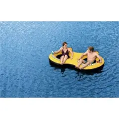 Bestway Rapid Rider 95" Inflatable 2 Person River Raft Tube Float & Cup Holders