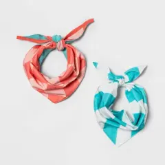 Cooling Grid/Stripe Collar Slide Dog Bandana - 2pk - Boots & Barkley&trade;