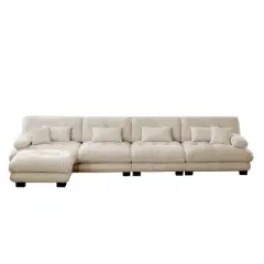 Christopher Knight Home Kelly Modular Chenille Upholstery 173.2" Sectional Sofa with Ottomans