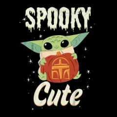 Boy's Star Wars The Mandalorian Halloween Grogu Spooky Cute Pumpkin T-Shirt