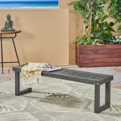 GDFStudio Kemp Outdoor Acacia Wood Dining Bench