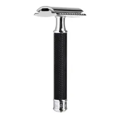 M&Uuml;HLE TRADITIONAL Black/Chrome Safety Razor (Closed Comb)