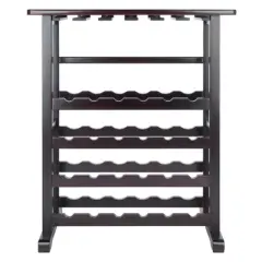 Vinny Wine Rack Espresso Dark Espresso - Winsome