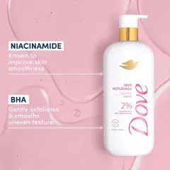 Dove Beauty Serum Body Wash with 2% Niacinamide and BHA Refining Serum - Skin Replenish -18.5 fl oz