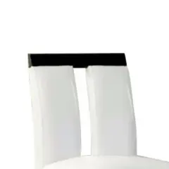 Set of 2 Contemporary Barstools White/Black - Benzara