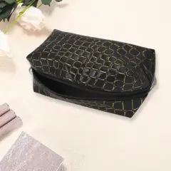 Unique Bargains Women Portable Stone Pattern Makeup Bag 1 Pc