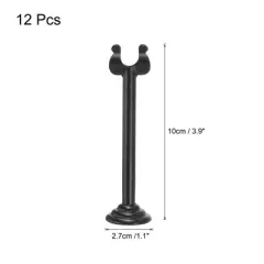 Unique Bargains Smooth Stable Rust Resistant Party Wedding Card Holders 12 Pcs Black 3.9 Inch