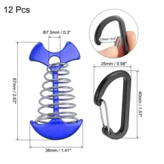 Unique Bargains Deck Pegs and Buckle Kit Aluminum Alloy for Outdoor Camping