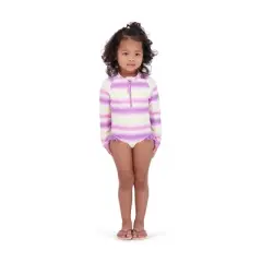 Andy & Evan Toddler Long Sleeve Swimsuit Purple, Size 3T