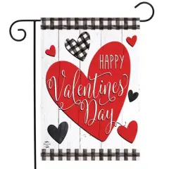 Briarwood Lane Valentine's Garden Flag 12x18 For Outdoor Checkered Valentine For Valentine's Love Garden Flag Flags For Outside