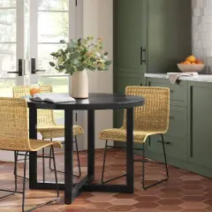 Chapin Modern Woven Dining Chair with Metal Legs Threshold - Threshold&trade;