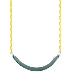 New Bounce Swing Seat - Swing Set Accessories for Outdoor, Heavy Duty Rust-Proof Chain Coated in Thick Plastic for Safety and Comfort