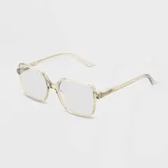 Women's Shiny Plastic Square Blue Light Filtering Glasses - Universal Thread&trade; Green