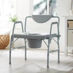 McKesson Bariatric Commode Chair Portable Toilet, 1 Count