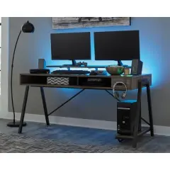 Barolli Gaming Desk Gunmetal - Signature Design by Ashley