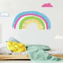 RoomMates Pattern Rainbow Peel and Stick Giant Wall Decal