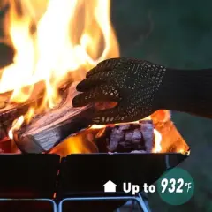 MOVSSOU Oven Mitts BBQ Gloves Heat Resistant Barbecue Grilling Oven Mitts Baking Camping