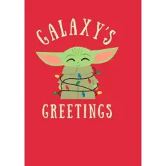 Men's Star Wars The Mandalorian Christmas The Child Greetings Sweatshirt