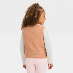 Toddler Girls' Quilted Reversible Jacket - Cat & Jack&trade; Beige
