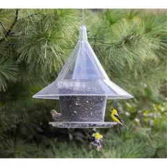 SKY CAFE Arundale Products Squirrel Proof Dome Wild Bird Feeder, Clear, 17in