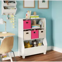34" Kids' Bookcase with Toy Organizer - RiverRidge Home
