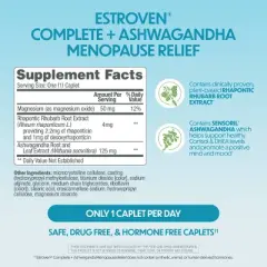 Estroven Complete with Ashwagandha Menopause Relief Caplets - 30ct