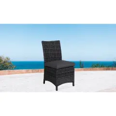 Bora Bora Patio 2pk Wicker Dining Chair Set - Gray - Teva Patio Furniture
