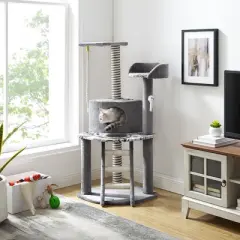 Sam's Pets Dazzle 47"  Cat Scratching Tree In Gray