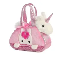 Aurora Fancy Pals 7" Peek-A- Boo Unicorn Pet Carrier Pink Stuffed Animal