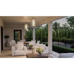 Urban Ambiance Luxury Bohemian Outdoor Pendant 16''H x 12''W,  Galvanized Steel Finish,  Cleveland Collection, UHP1281