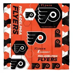 NHL Philadelphia Flyers Hexagon Comforter Set - Full/Queen