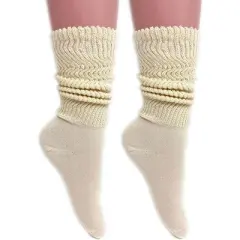 Women's Cotton Lightweight Slouch Socks &ndash; Extra Thin, 2 Pairs, Size 9-11 | Soft & Breathable