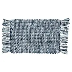 Saro Lifestyle Woven Placemat, 14"x20" Oblong, Navy Blue (Set of 4)