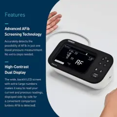 Omron 10 Series Upper Arm Blood Pressure Monitor with Afib Screening Technology