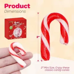 4E's Novelty 100pc Mini Candy Canes - 2" Peppermint, Individually Wrapped, Perfect Christmas Treats for Kids & Adults.