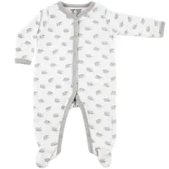 Luvable Friends Baby Cotton Snap Sleep and Play 2pk, Elephant