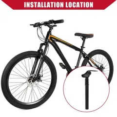 Unique Bargains Bicycle Seat Post Black 1 Pc