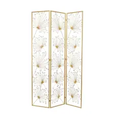 Glam Metal and Acrylic Room Divider Screen Gold - Olivia & May