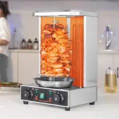 VEVOR Shawarma Grill Machine, 13lbs Capacity, Chicken Cooker Machine, 122℉-572℉ Electric Vertical Broiler Gyro Rotisserie Oven Doner Kebab Machine