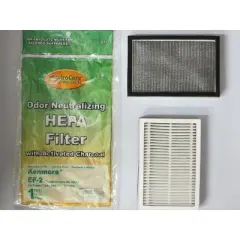 Kenmore and Panasonic Vacuums 3 HEPA Filters and 1 Motor Filter Set