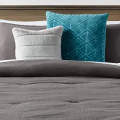 Square Faux Fur Channeled Decorative Throw Pillow - Threshold&trade;