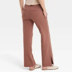 Under Belly Wide Leg Ponte Maternity Pants - Isabel Maternity by Ingrid & Isabel&trade; Brown